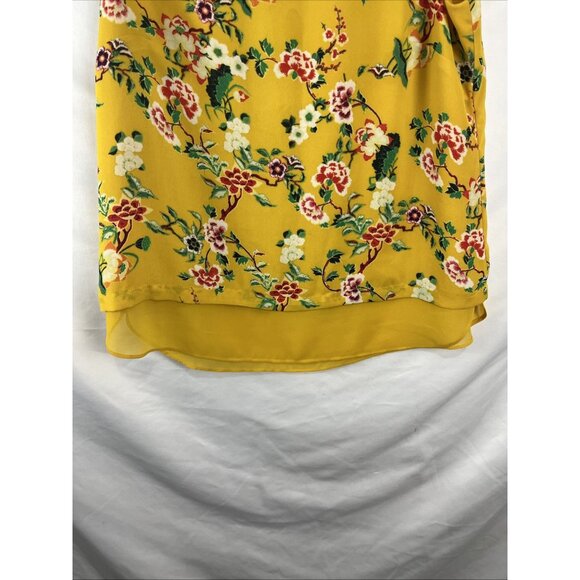 Rose & Olive Yellow Floral Tank Top Womens Size M - Picture 2 of 9
